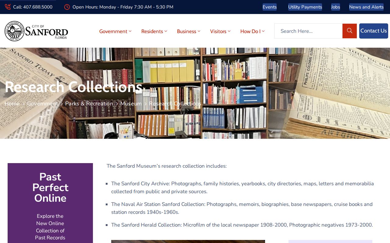 Sanford residents directory Museum research collection