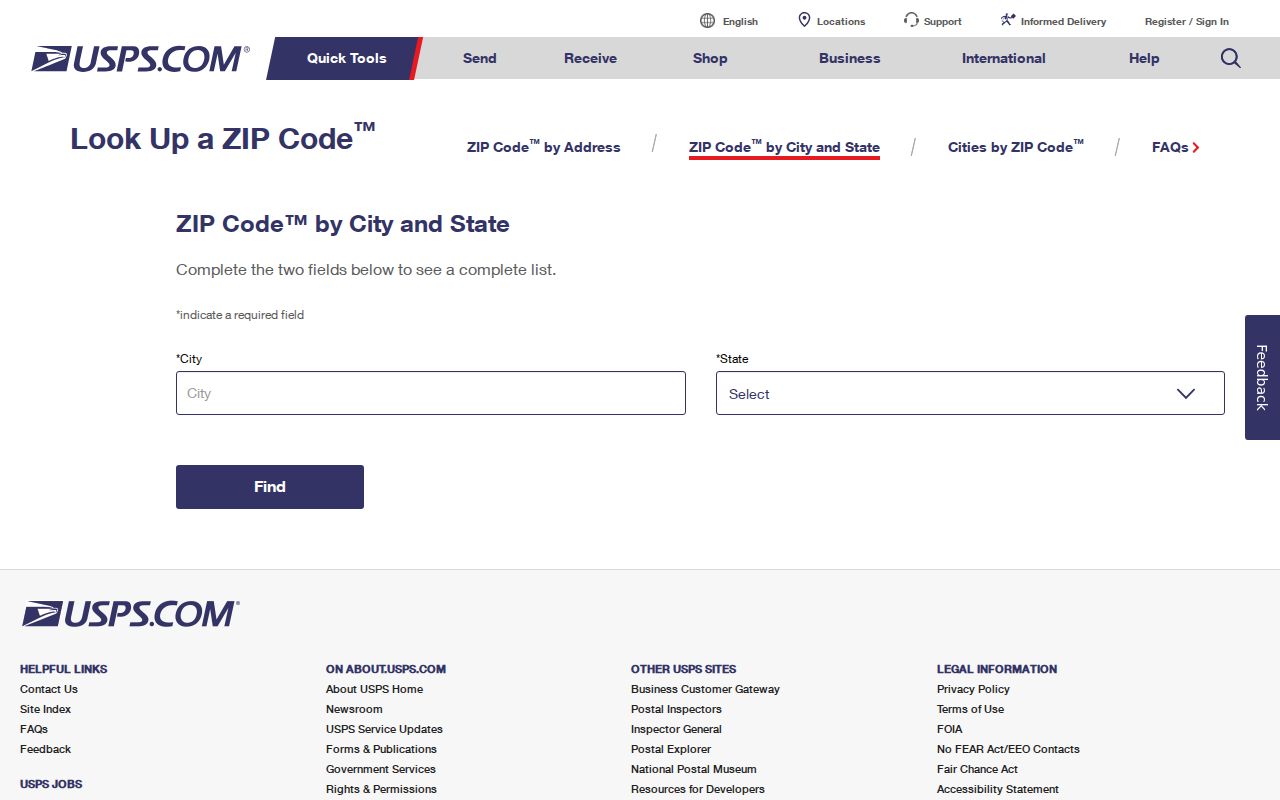 USPS ZIP lookup for a Sanford street mailing address